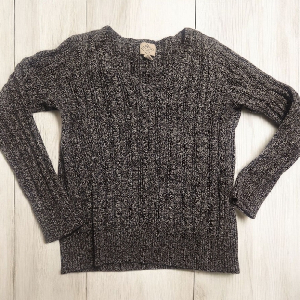 Grey V Neck Sweater Large Womens